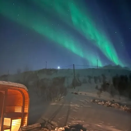 度假居 Discover The Ultimate Aurora Escape With A Cozy Outdoor Sauna And Hot Tub