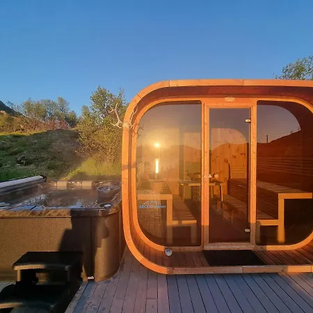 度假居 Discover The Ultimate Aurora Escape With A Cozy Outdoor Sauna And Hot Tub *